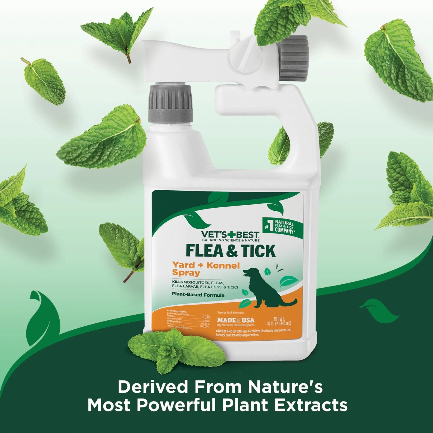Flea and Tick Yard and Kennel Spray for Dogs - 32Oz.