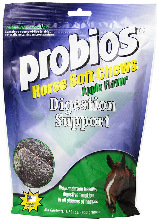 Horse Soft Chews, Apple Flavor, Net Weight 1.32 Lbs(600 Grams), Help Maintain a Healthy Digestive System in All Classes of Horses by